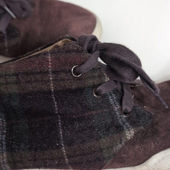 Wool plaid and leather chukka boots size 7 - Picture 4 of 4